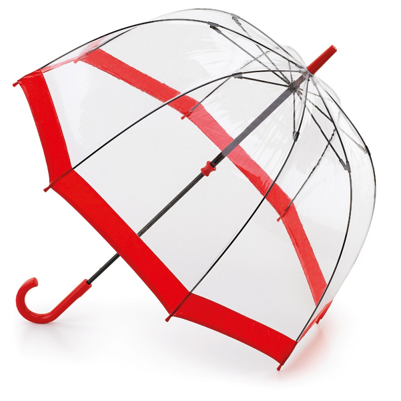 Зонт женский трость (Красный) Fulton